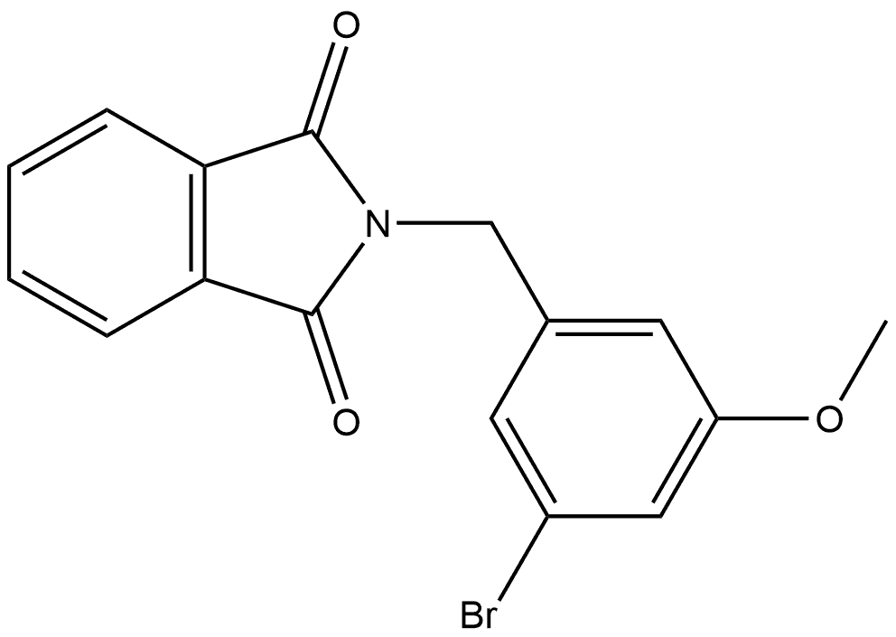 2-[(3-Bromo-5-methoxyphenyl)methyl]-1H-isoindole-1,3(2H)-dione Structure