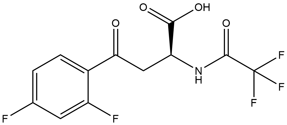 Benzenebutanoic acid, 2,4-difluoro-γ-oxo-α-[(trifluoroacetyl)amino]-, (S)- (9CI) Structure