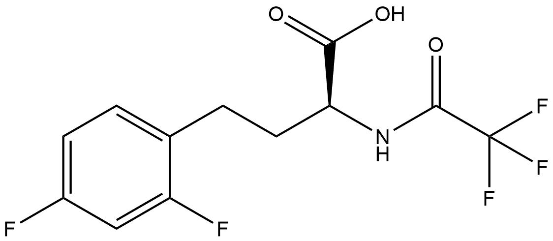 Benzenebutanoic acid, 2,4-difluoro-α-[(trifluoroacetyl)amino]-, (S)- (9CI) Structure