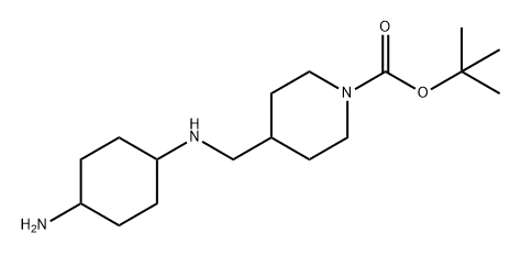 1-Piperidinecarboxylic acid, 4-[[(4-aminocyclohexyl)amino]methyl]-, 1,1-dimethylethyl ester Structure