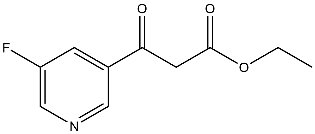 3-Pyridinepropanoic acid, 5-fluoro-β-oxo-, ethyl ester Structure