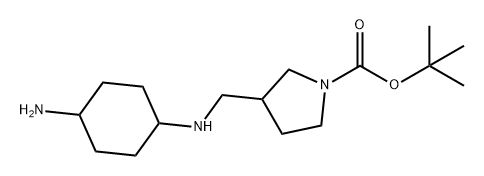 1-Pyrrolidinecarboxylic acid, 3-[[(4-aminocyclohexyl)amino]methyl]-, 1,1-dimethylethyl ester Structure