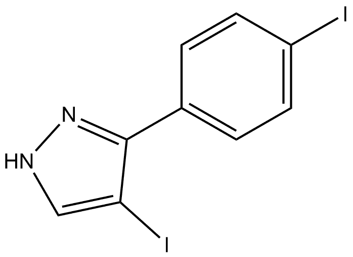 4-Iodo-3-(4-iodophenyl)-1H-pyrazole Structure