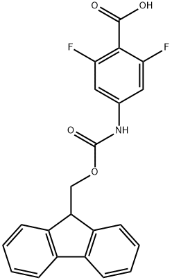 Benzoic acid, 4-[[(9H-fluoren-9-ylmethoxy)carbonyl]amino]-2,6-difluoro- 구조식 이미지