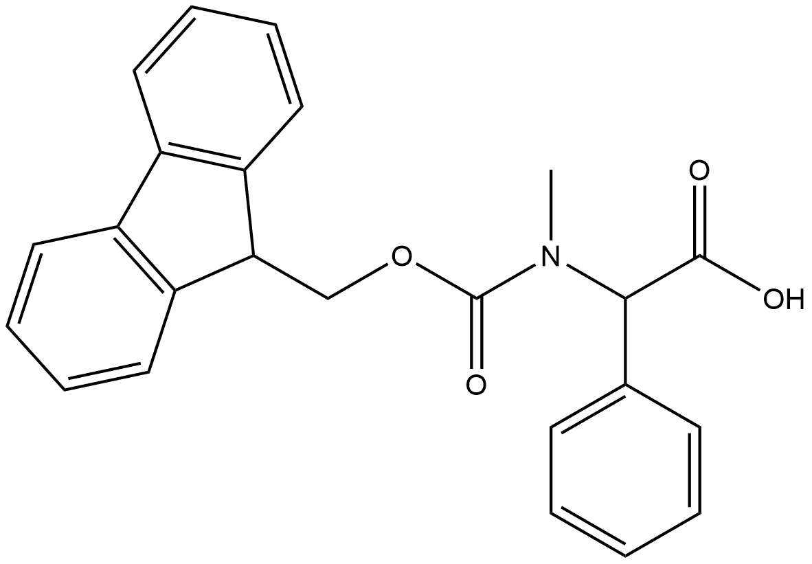 2-{[(9H-fluoren-9-ylmethoxy)carbonyl](methyl)amino}-2-phenylacetic acid Structure