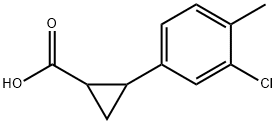 Cyclopropanecarboxylic acid, 2-(3-chloro-4-methylphenyl)- Structure