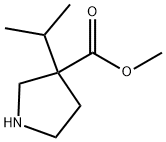 methyl 3-(propan-2-yl)pyrrolidine-3-carboxylate hydrochloride Structure