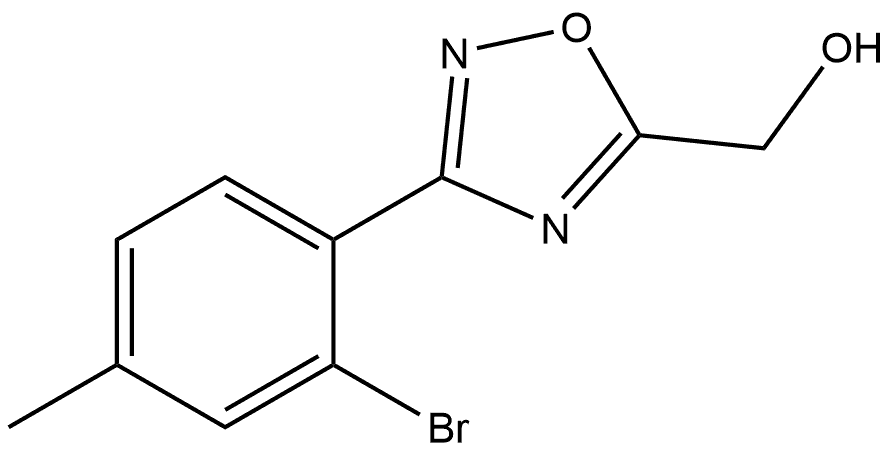 3-(2-Bromo-4-methylphenyl)-1,2,4-oxadiazol-5-yl]methanol Structure