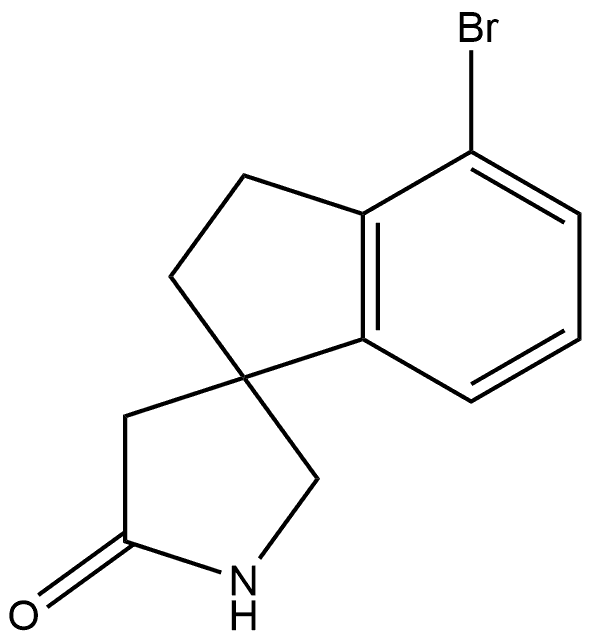 4-Bromo-2,3-dihydrospiro[1H-indene-1,3′-pyrrolidin]-5′-one Structure