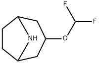 8-Azabicyclo[3.2.1]octane, 3-(difluoromethoxy)- Structure