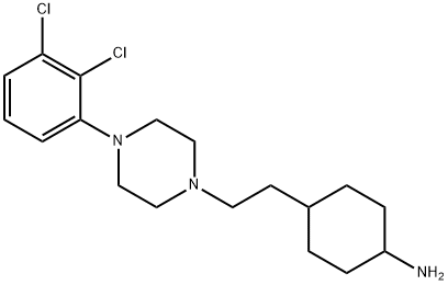 Cyclohexanamine, 4-[2-[4-(2,3-dichlorophenyl)-1-piperazinyl]ethyl]- 구조식 이미지