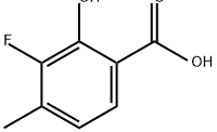 Benzoic acid, 3-fluoro-2-hydroxy-4-methyl- Structure