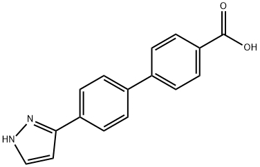 [1,1'-Biphenyl]-4-carboxylic acid, 4'-(1H-pyrazol-3-yl)- Structure