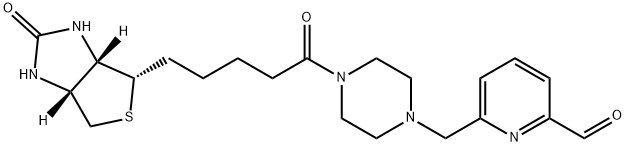 2-Pyridinecarboxaldehyde, 6-[[4-[5-[(3aS,4S,6aR)-hexahydro-2-oxo-1H-thieno[3,4-d]imidazol-4-yl]-1-oxopentyl]-1-piperazinyl]methyl]- Structure