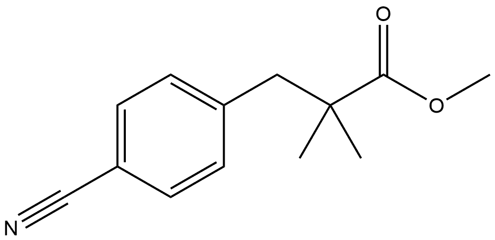 Benzenepropanoic acid, 4-cyano-α,α-dimethyl-, methyl ester Structure