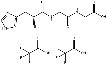 Glycine, N-(N-L-histidylglycyl)-, bis(trifluoroacetate) Structure