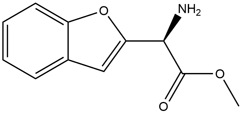 methyl (R)-2-amino-2-(benzofuran-2-yl)acetate 구조식 이미지