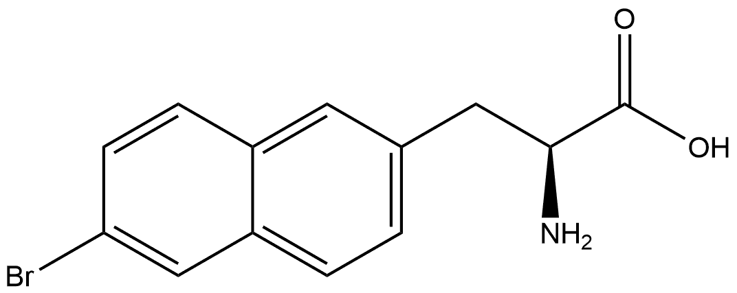 2-Naphthalenepropanoic acid, α-amino-6-bromo-, (αS)- Structure