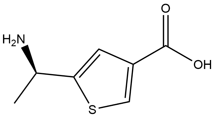 5-[(1R)-1-Aminoethyl]-3-thiophenecarboxylic acid 구조식 이미지