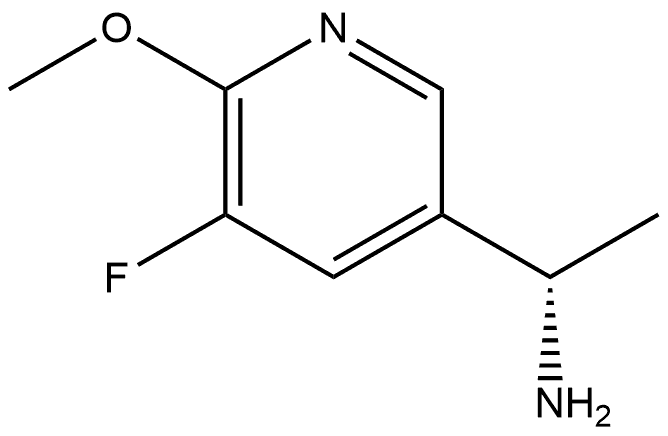 3-Pyridinemethanamine, 5-fluoro-6-methoxy-α-methyl-, (αS)- Structure