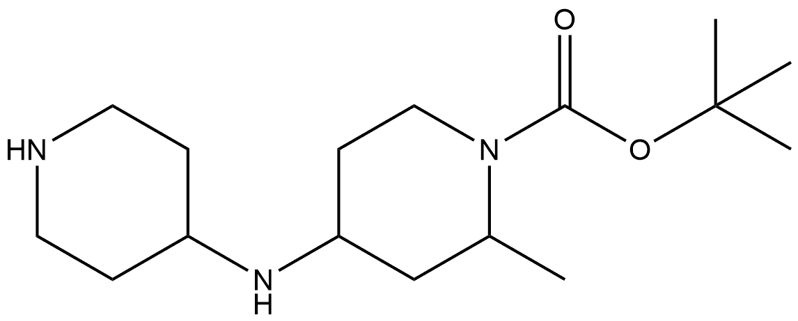 1,1-Dimethylethyl 2-methyl-4-(4-piperidinylamino)-1-piperidinecarboxylate Structure