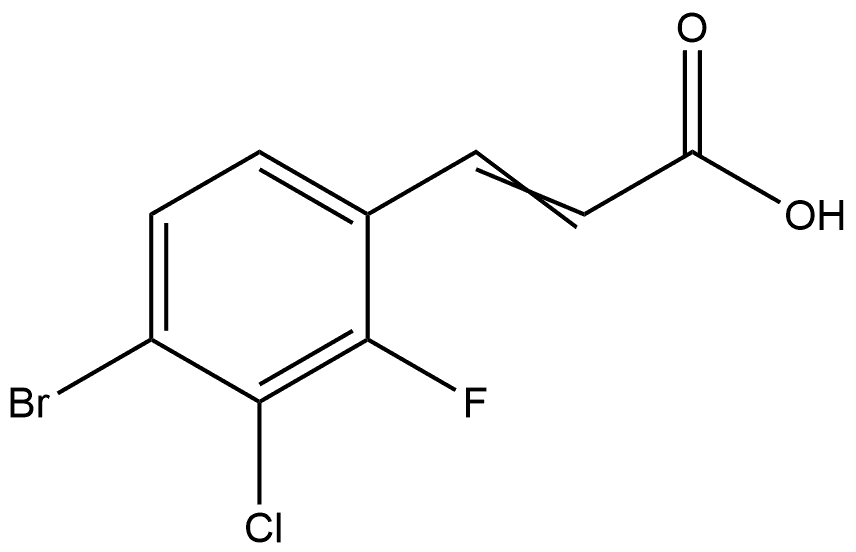 3-(4-Bromo-3-chloro-2-fluorophenyl)-2-propenoic acid Structure