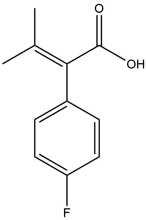 Benzeneacetic acid, 4-fluoro-α-(1-methylethylidene)- Structure