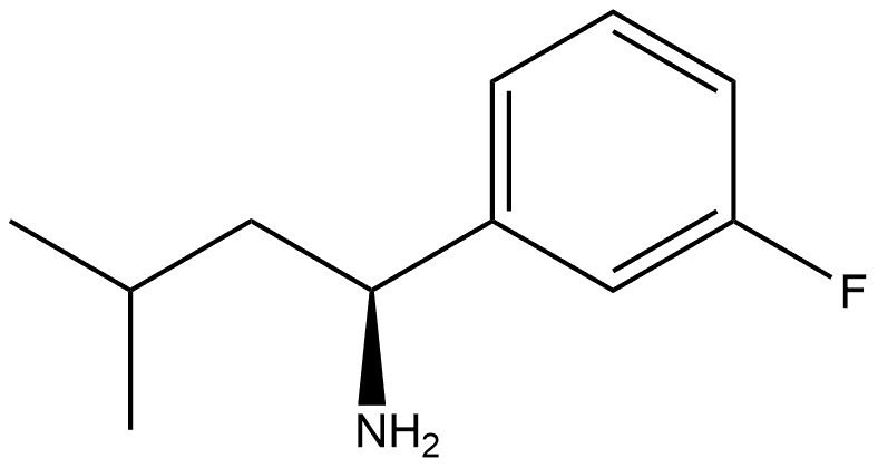 (1S)-1-(3-fluorophenyl)-3-methylbutan-1-amine 구조식 이미지