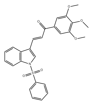 1H-Indole, 3-[(1E)-3-oxo-3-(3,4,5-trimethoxyphenyl)-1-propenyl]-1-(phenylsulfonyl)- (9CI) Structure