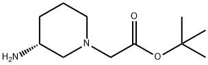 1-Piperidineacetic acid, 3-amino-, 1,1-dimethylethyl ester, (3R)- Structure