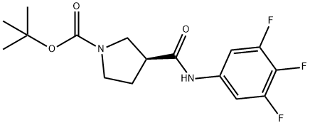 1,1-Dimethylethyl (3S)-3-[[(3,4,5-trifluorophenyl)amino]carbonyl]-1-pyrrolidinecarboxylate Structure