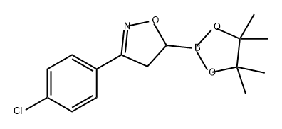 Isoxazole, 3-(4-chlorophenyl)-4,5-dihydro-5-(4,4,5,5-tetramethyl-1,3,2-dioxaborolan-2-yl)- Structure