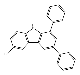 9H-Carbazole, 6-bromo-1,3-diphenyl- Structure