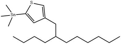 Stannane, [4-(2-butyloctyl)-2-thienyl]trimethyl- Structure