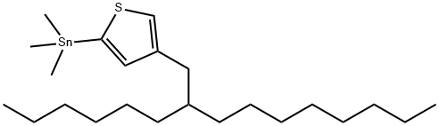 Stannane, [4-(2-hexyldecyl)-2-thienyl]trimethyl- Structure