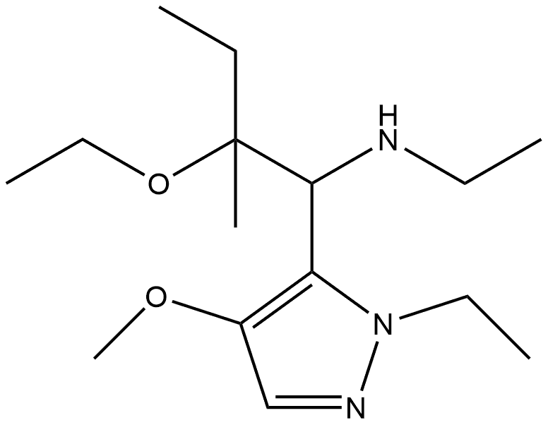 2-ethoxy-1-(1-ethyl-4-methoxy-1H-pyrazol-5-yl)-2-methylbutyl](ethyl)amine Structure