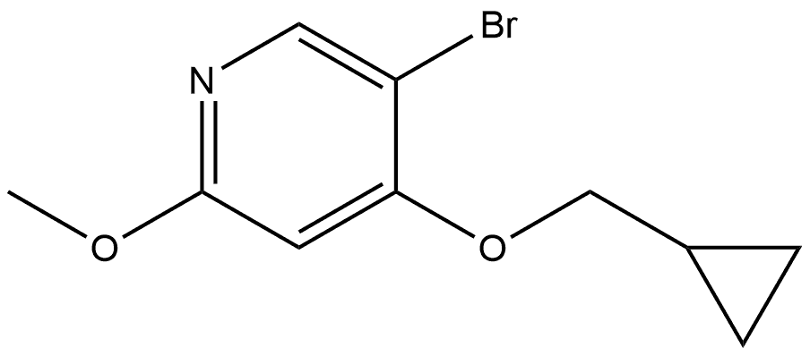 Pyridine, 5-bromo-4-(cyclopropylmethoxy)-2-methoxy- Structure