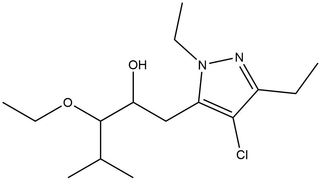 1-(4-chloro-1,3-diethyl-1H-pyrazol-5-yl)-3-ethoxy-4-methylpentan-2-ol Structure