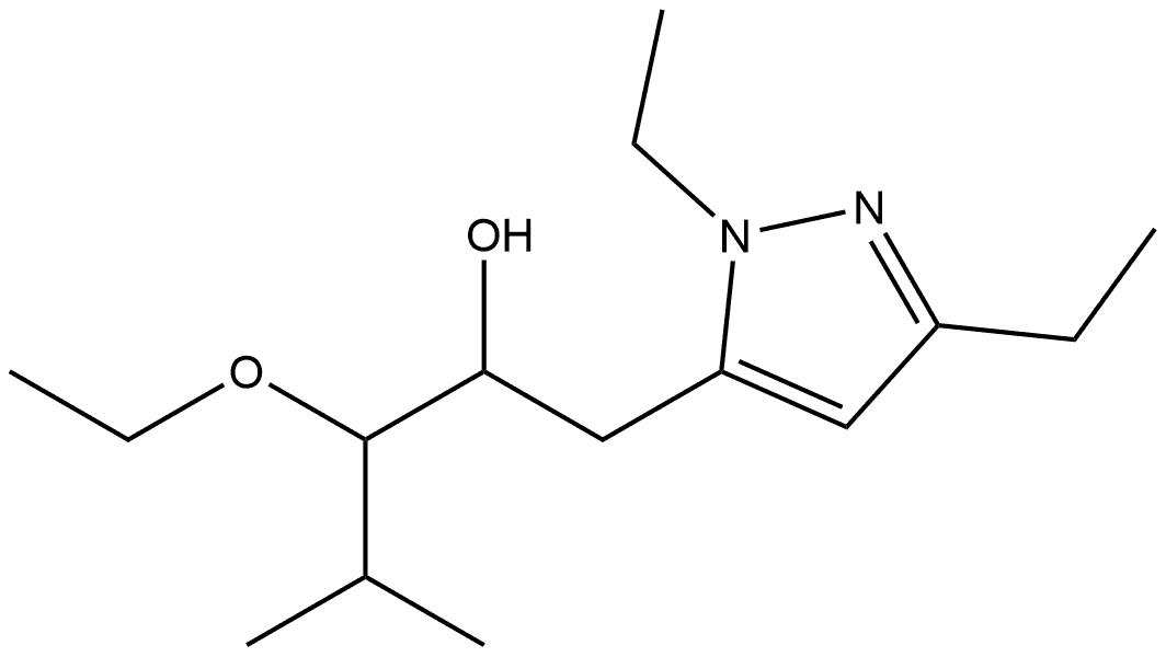 1-(1,3-diethyl-1H-pyrazol-5-yl)-3-ethoxy-4-methylpentan-2-ol Structure