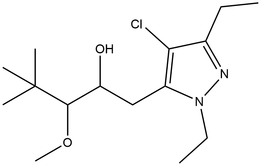 1-(4-chloro-1,3-diethyl-1H-pyrazol-5-yl)-3-methoxy-4,4-dimethylpentan-2-ol Structure