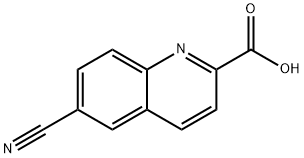 2-Quinolinecarboxylic acid, 6-cyano- Structure