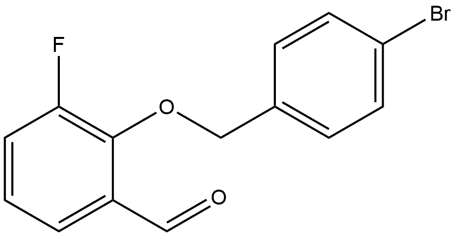 2-[(4-Bromophenyl)methoxy]-3-fluorobenzaldehyde Structure