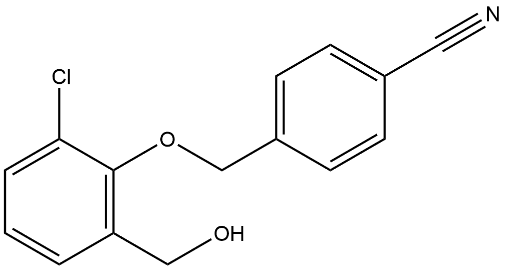 4-[[2-Chloro-6-(hydroxymethyl)phenoxy]methyl]benzonitrile Structure