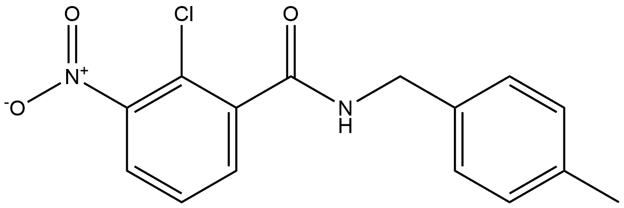 2-chloro-N-(4-methylbenzyl)-3-nitrobenzamide Structure