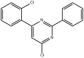 4-Chloro-6-(2-chlorophenyl)-2-phenylpyrimidine Structure