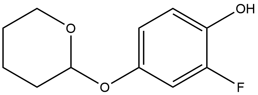 2-Fluoro-4-[(tetrahydro-2H-pyran-2-yl)oxy]phenol Structure