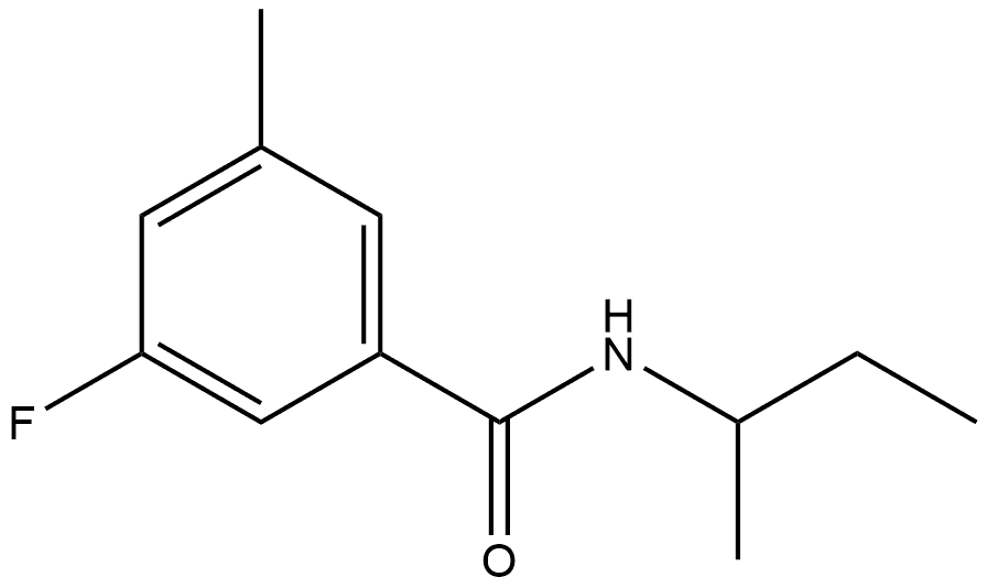 3-Fluoro-5-methyl-N-(1-methylpropyl)benzamide Structure