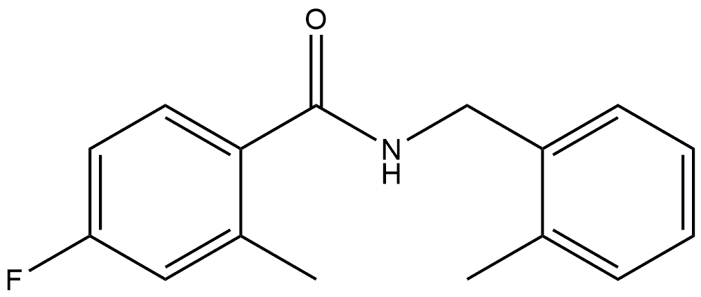 4-Fluoro-2-methyl-N-[(2-methylphenyl)methyl]benzamide 구조식 이미지