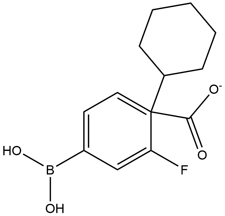 1-Cyclohexyl 4-borono-2-fluorobenzoate Structure