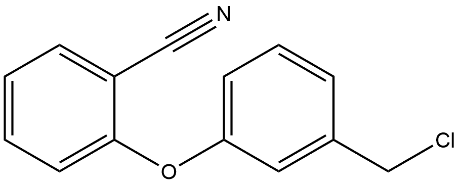 2-[3-(Chloromethyl)phenoxy]benzonitrile Structure